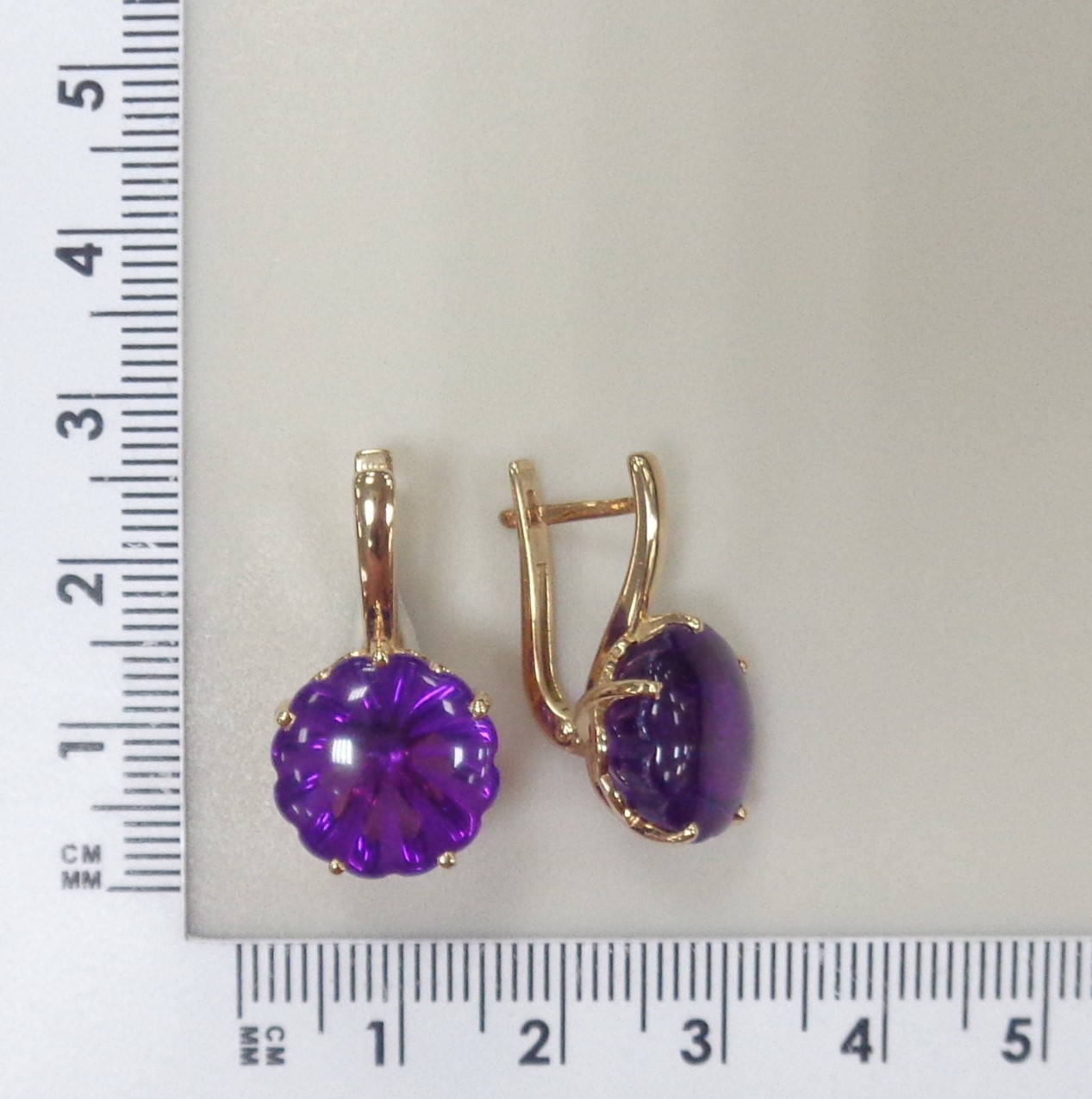 Серебряные серьги с аметистами